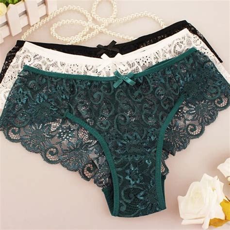 5 couleurs sexy de dentelle Culotte, Femmes Taille Plus haute Crotch ...