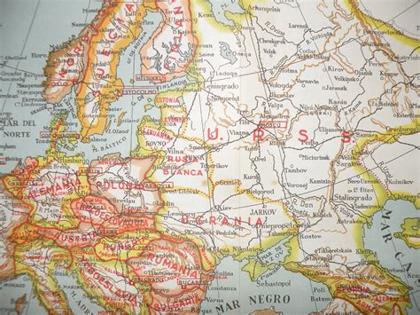 europe map vintage  cool  map  europe gallery wall etsy