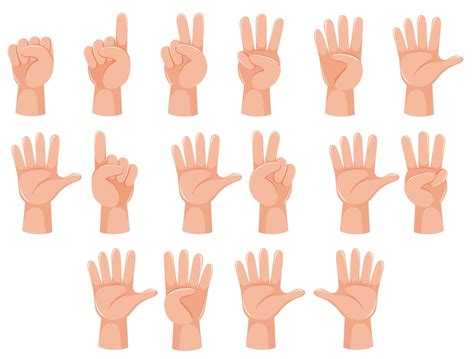 hand gestures vector art icons  graphics