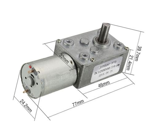 Мини мотор редуктор JSX330 ( JGY 370) 12 в 12 об/мин