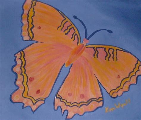 peach butterfly  kim wyatt  butterfly