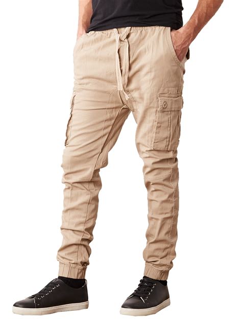 Walmart Men's 100% Cotton Twill Slim Fit Stretch Cargo Jogger Pants