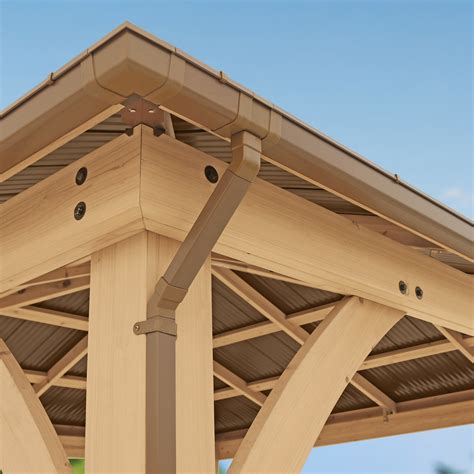 Yardistry Rain Gutter Kit For The 12 x 14 Meridian Gazebo | SelectSheds.com