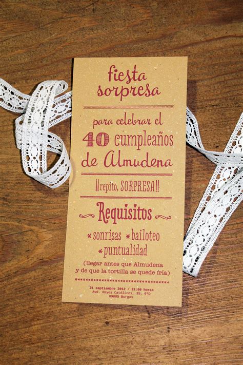 Fiesta Sorpresa Invitaciones