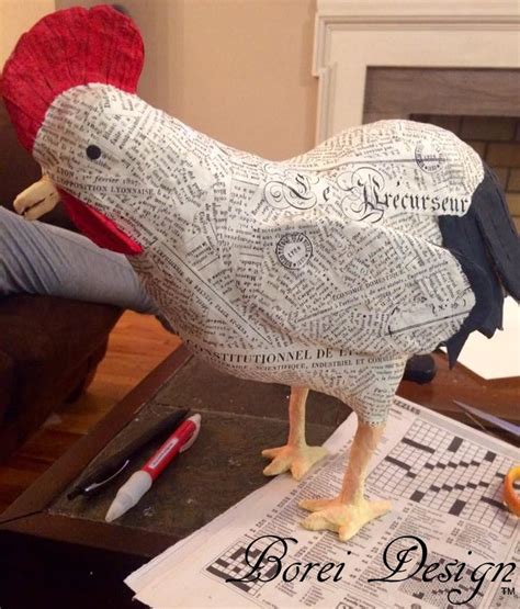 papier mache chicken  nadia evelyn blog