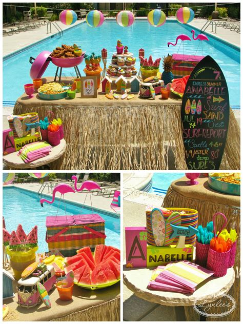 Hawaiian Themed Pool Party