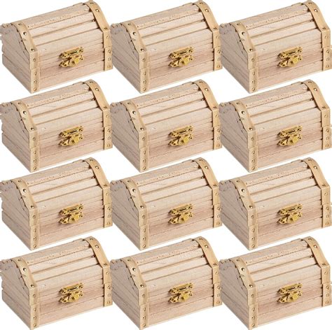 amazoncom  unfinished wood treasure chest   market ready