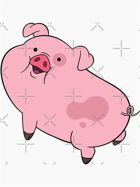 "Waddles the pig" Sticker by RafaTakami | Redbubble