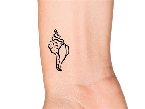 Sea Shell Temporary Tattoo / Seashell Tattoo - Etsy