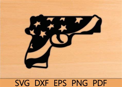 American Gun Wall Art Laser Cut Files Graphic by MetalWallArt ...