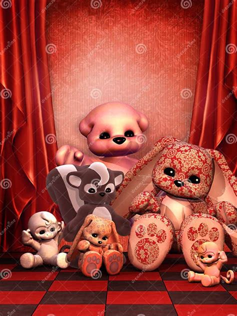 Red room with toys stock illustration. Illustration of colorful - 23620709