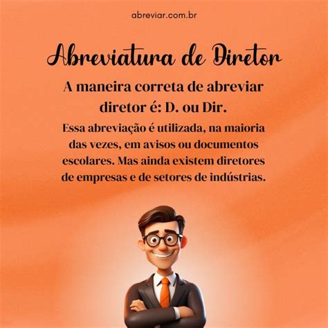 Como Se Escreve Diretor - Abreviatura de Diretor