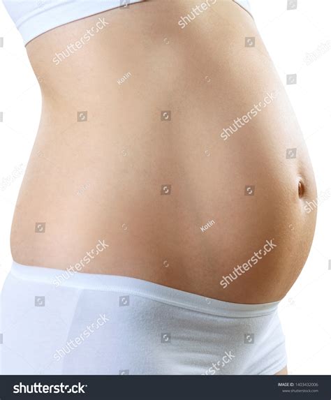 Pregnant Woman Belly Early Stages Pregnancy Stock Photo 1403432006 ...