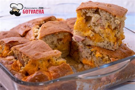 Неустоим солен кекс с кренвирши и сирене Чедър