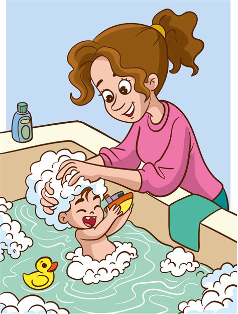 Bathing Children Clipart