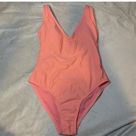 kona sol womens pink swimsuit  piece depop
