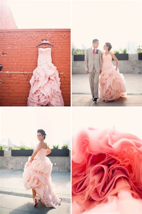 And the Bride Wore Pink… | Pink wedding dresses, Bride, Wedding dresses