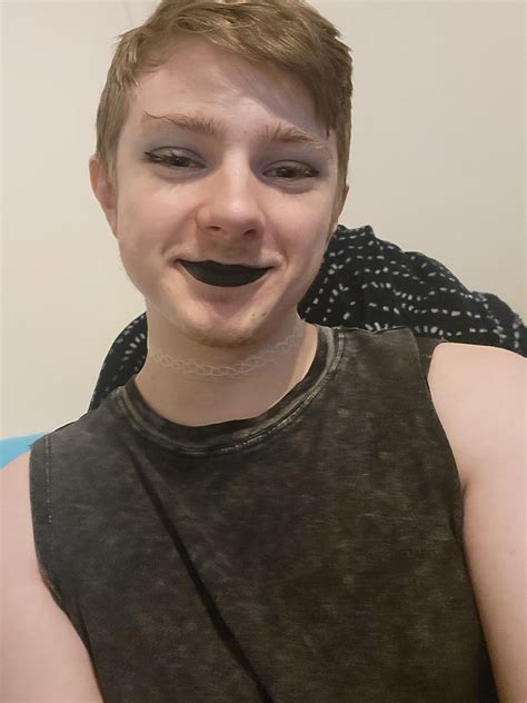 MTF, first time doing makeup! got some help from my partner since I've ...
