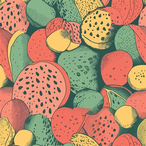 Premium Vector | Seamless colorful fruits
