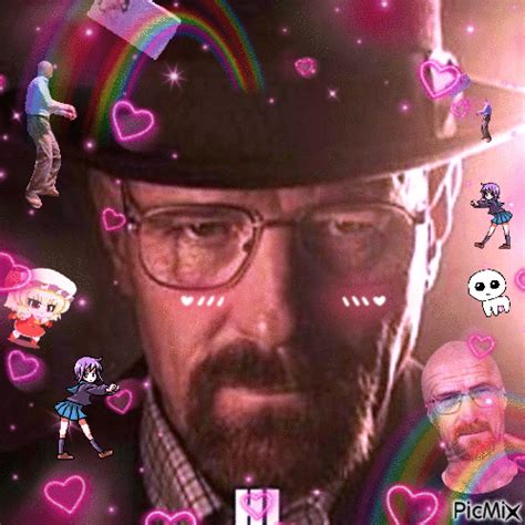 a man in a hat and glasses with hearts on his forehead is surrounded by ...