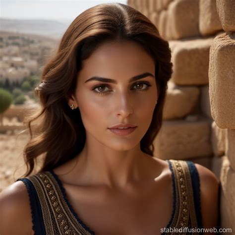 Israeli Woman with Jericho Wall | Stable Diffusion 在線