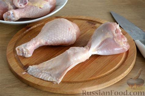 Рецепт: Куриные голени, фаршированные филе, шампиньонами и овощами (на ...