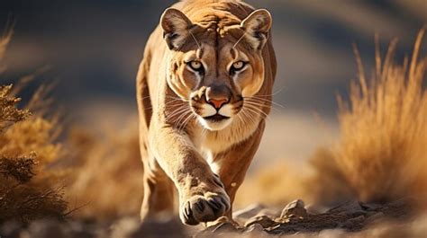 Premium AI Image | Powerful beautiful puma in wild