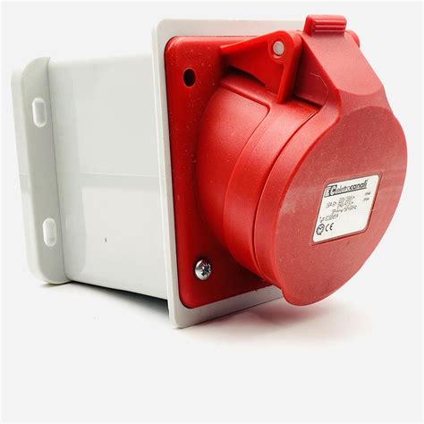 Розетка настінна під кутом 20*, IP44 16A 400V 3П+3 N - купити в Україні ...