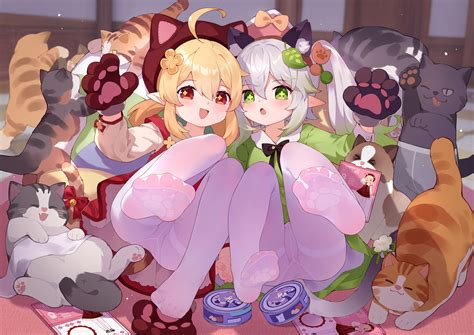 keqing, klee, and nahida (genshin impact) drawn by tsubasa_tsubasa