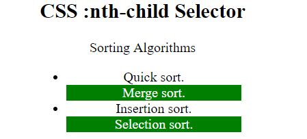 CSS :nth-child() Selector | GeeksforGeeks