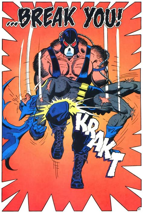 A Throwback, Bane break's Batman Back.... | Batman comics, Bane batman ...