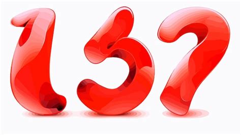 red number     white background premium ai generated vector