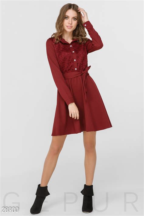 Комбинированное женское платье (№ 28900) ♡ Gepur - women clothes store
