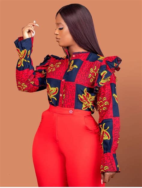 dazzling ankara blousetops    stylish naija
