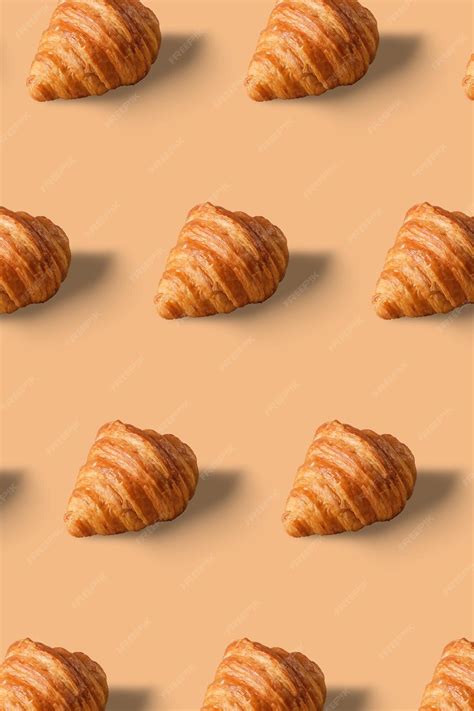 Premium Photo | Croissant pattern