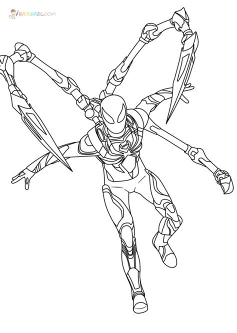 Desenhos de Homem Aranha de Ferro para Colorir