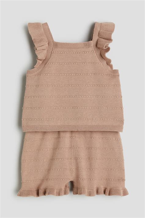 2 Parçalı Triko Set - Bej - ÇOCUK | H&M TR