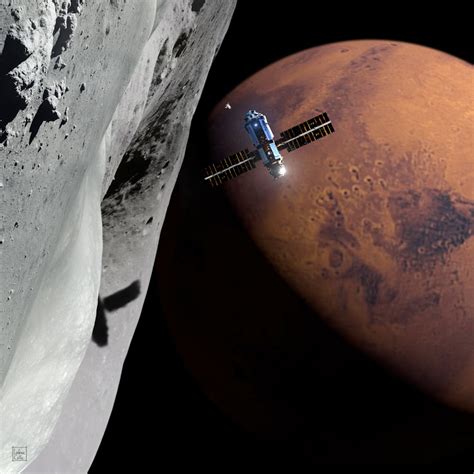 Mission to Phobos by Ludovic Celle | human Mars