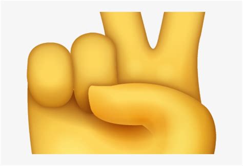 Hand Emoji Clipart Ios - Peace Hand Emoji Png Transparent PNG - 640x480 ...