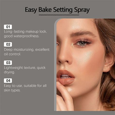 Easy Bake Setting Spray, Makeup Setting Spray Multi-Effect Moisture