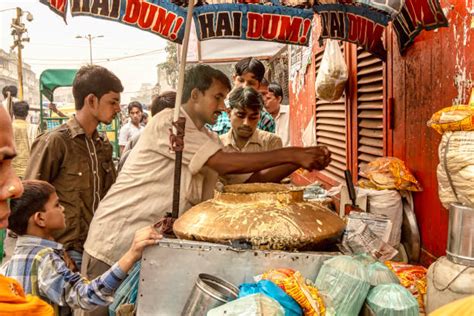 street food indian culture eating stock  pictures royalty