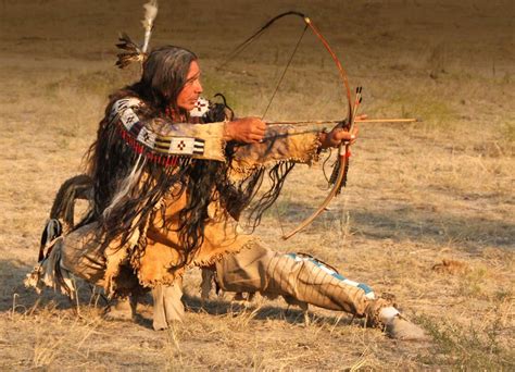 Native Archer - with a leg out coz it helps you aim better? (I've just ...