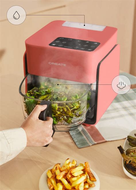 glass air fryer   steamer air fryer mist create