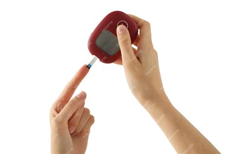 Premium Photo | PNG Medical equipment for diabetics in hands isolated ...