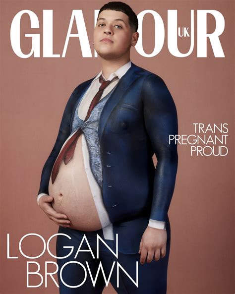 Logan Brown, “trans, enceint et fier” en couverture de “Glamour UK”