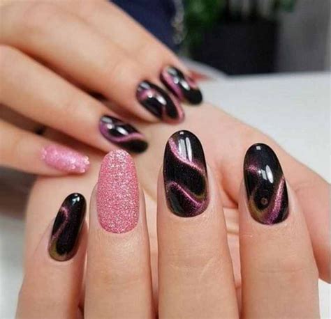 65 Most Stunning Looking Two Tone Nails | Cat eye nails, Eye nail art ...