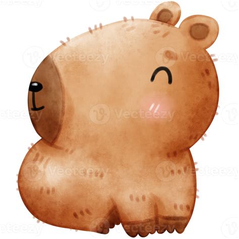 Desenho Kawaii Capivara Desenho Fofo Png - 10