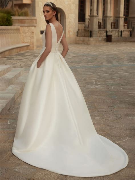 Opal abito da sposa in mikado – Blu Spose atelier