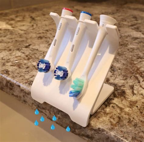 SELF-DRAINING Toothbrush Holder | Electric Toothbrush Holder | No Mess ...