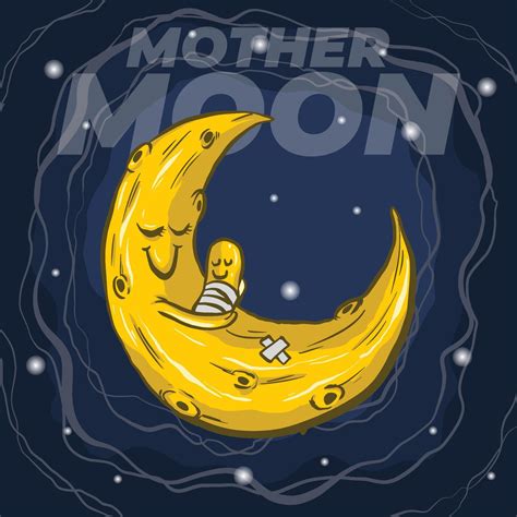 Mother Moon Holding Moon Son 47492009 Vector Art at Vecteezy